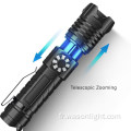 Super High Version XHP70 2000 Lumens Bright-C Type-C Rechargeable Tactique Tactical Light avec clip